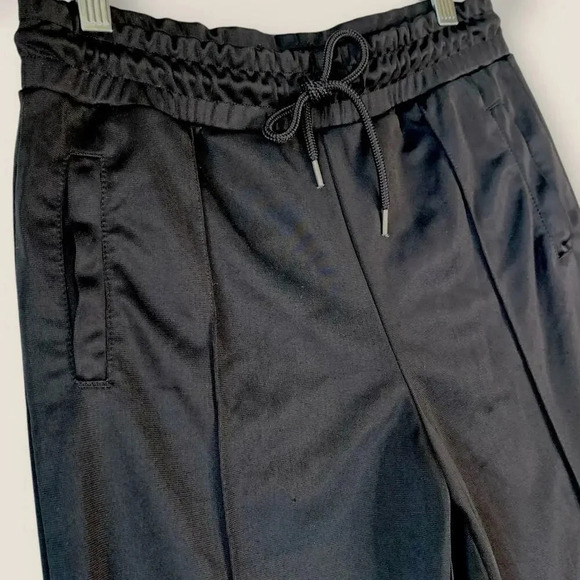 Monki Jogger Track Sweatpants High Rise Waist Size XS Black Pintucked Cuff Ankle - Picture 7 of 13